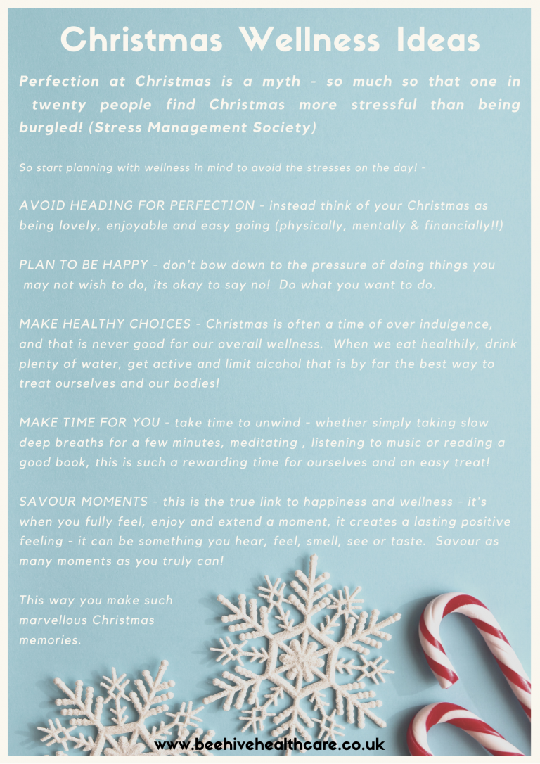 Christmas Wellness Ideas Beehive Healthcare